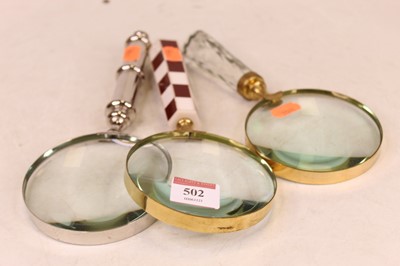 Lot 502 - A large modern oversize magnifying glass, with...