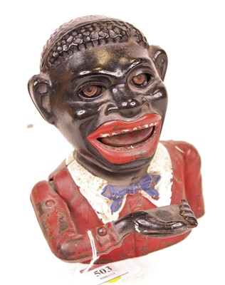 Lot 503 - A reproduction cast iron money-box