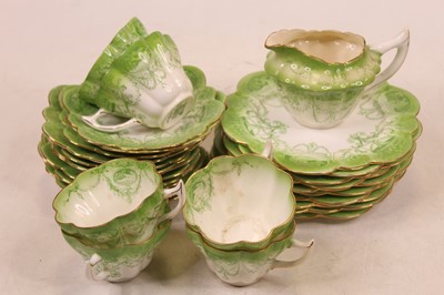 Lot 209 - A late 19th century Foley part tea service,...