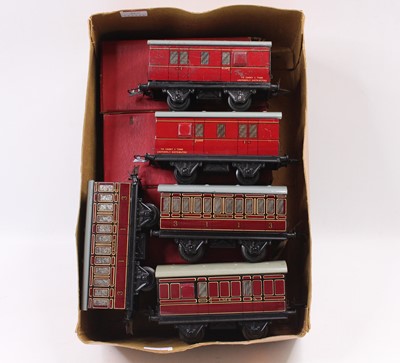Lot 360 - Six Hornby No.1 coaches, all post-war: LMS...