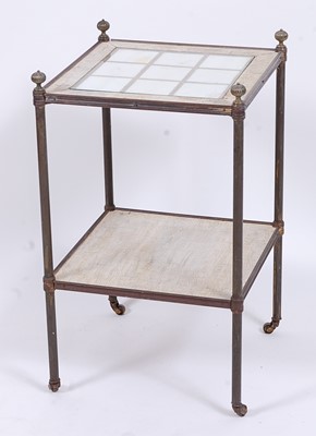 Lot 481 - An early 20th century lacquered brass two-tier...