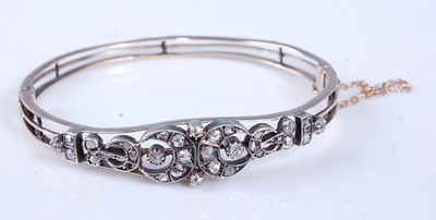 Lot 2298 - A 19th century yellow and white metal diamond...