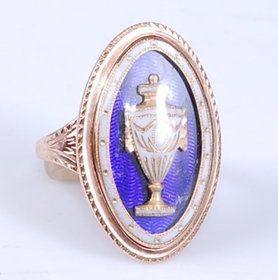 Lot 2305 - A late Georgian yellow metal memorial ring, of...