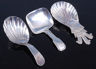 Lot 2098 - A George IV silver caddy spoon, having a shell...
