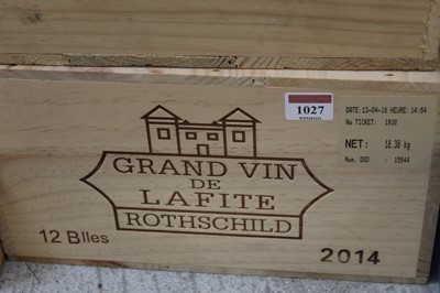 Lot 1027 - Château Lafite Rothschild, 2014, Pauillac,...