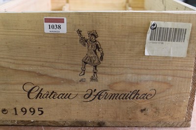 Lot 1038 - Château d'Armailhac, 1995, grand cru classe...