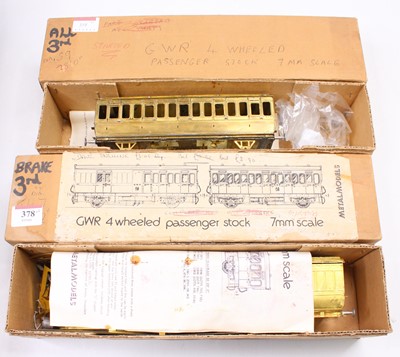 Lot 378 - Two, part assembled etched brass O gauge Metal...