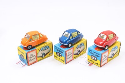 Lot 2057 - 3 Corgi Toys No. 233 Heinkel Economy Car group,...