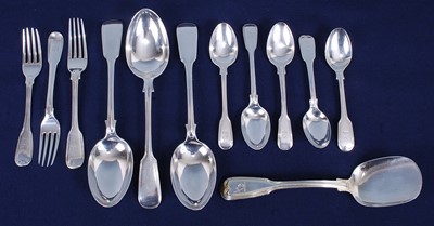 Lot 2113 - A set of three late Victorian silver serving...
