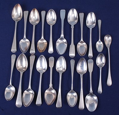 Lot 2082 - A selection of George III and later silver...
