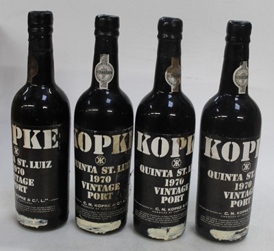 Lot 1334 - Kopke Quinta St Luiz vintage port, 1970, eight...