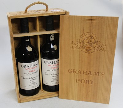 Lot 1339 - Graham's Malvedos vintage port, 1968, two...