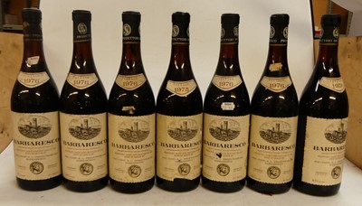 Lot 1075 - Barbaresco, 1976, Piemonte, seven bottles; one...