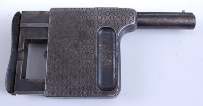 Lot 211 - A 19th century Gaulois squeezer or palm pistol,...