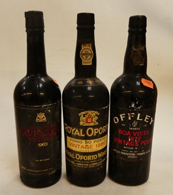 Lot 1342 - Cavendish LBV port, 1963, one bottle; Offley...
