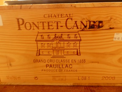 Lot 1079 - Château Pontet-Canet, 2008, Pauillac, twelve...