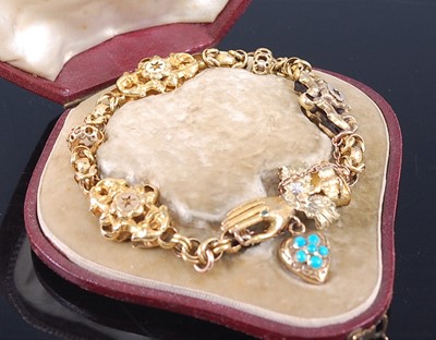 Lot 2315 - A late Victorian memorial bracelet, comprising...