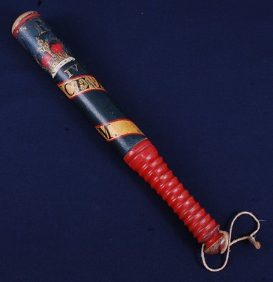 Lot 136 - A William IV truncheon of tapering form with...