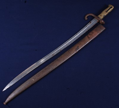 Lot 73 - A French model 1866 Chassepot bayonet, having...