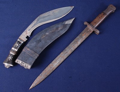 Lot 57 - A British 1888 pattern bayonet, the 30cm blade...