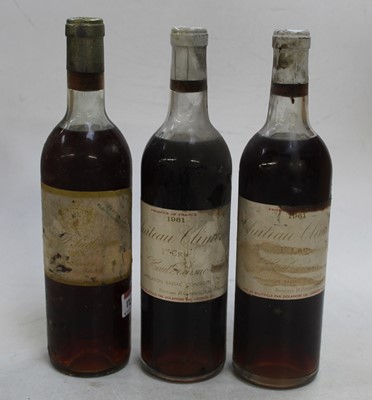 Lot 1260 - Château Climens, 1961, Haut-Barsac, two...