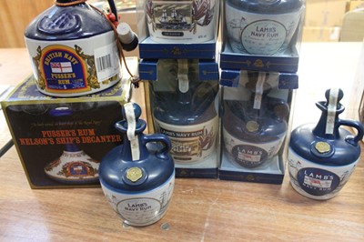 Lot 1524 - Pusser's Rum, Nelson's ship decanters, in...