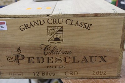 Lot 1094 - Château Pedesclaux, 2002, grand cru classe...