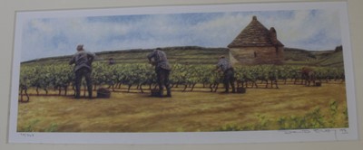 Lot 1535 - David Eley - The Grape Harvest, limited...