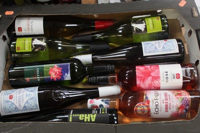 Lot 1262 - Assorted white and rosé table wines, largely...