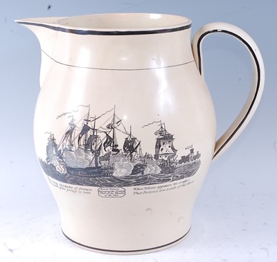 Lot 151 - A large 19th century creamware Admiral Nelson...
