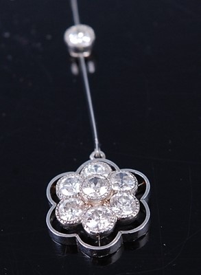 Lot 2316 - An early 20th century white metal diamond...