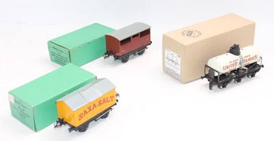 Lot 190 - Three wagons: Hornby No.50 Saxa Salt and No.50...