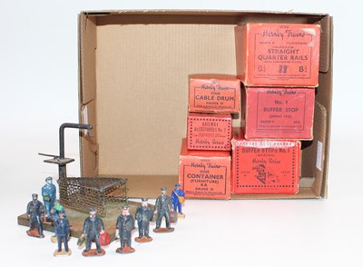Lot 195 - Shoebox containing Bassett-Lowke lineside...