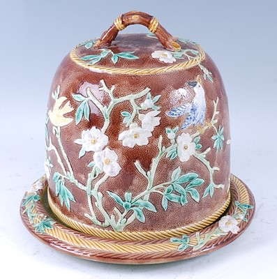 Lot 2053 - A Victorian majolica stilton dish and cover,...