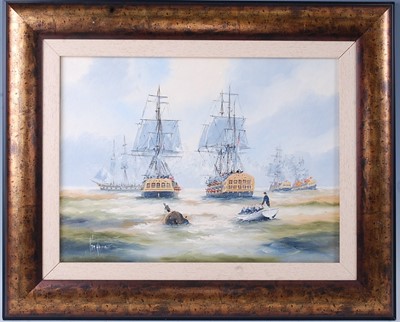 Lot 169 - Ken Hammond, (British b.1948), Trafalgar 1805,...