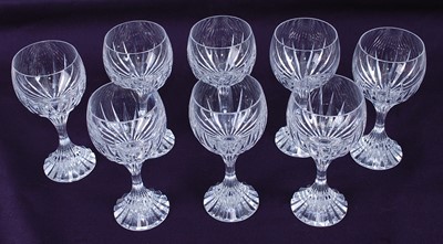 Lot 2255 - A set of eight Baccarat Massena pattern...