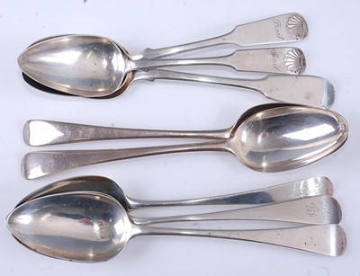 Lot 2178 - A pair of George III silver tablespoons, in...