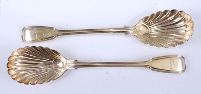 Lot 2180 - A pair of early Victorian silver-gilt serving...