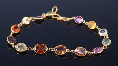 Lot 2326 - A contemporary yellow metal multi-stone...