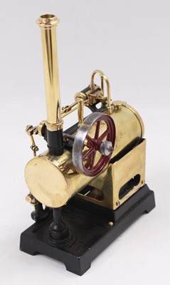 Lot 57 - Bing Style polished brass stationary spirit...