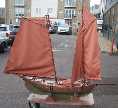 Lot 64 - A wooden scratch-built model of a large scale...