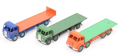 Lot 1004 - 3 Dinky Toys Foden 8 Wheel Trucks 1st and 2nd...