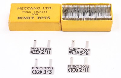 Lot 1045 - Dinky Toys (Meccano Ltd) metal price tickets,...