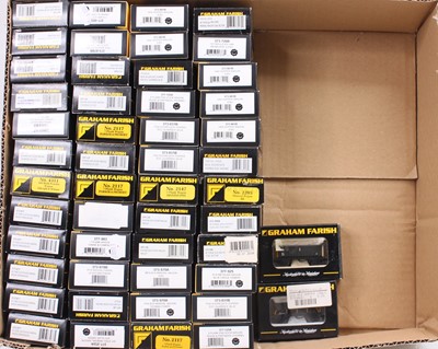 Lot 585 - 50 boxed Graham Farish N Gauge wagons and...