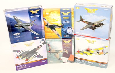 Lot 909 - Six various boxed mixed scale Corgi Aviation...