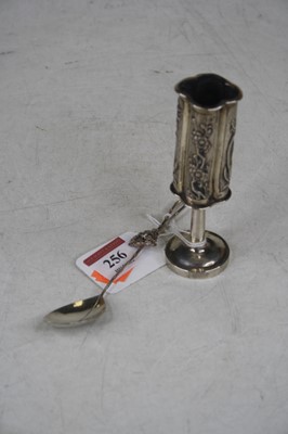 Lot 256 - An early 20th century Chinese silver taper...
