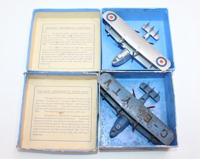 Lot 1077 - Dinky Toys No. 60H Singapore Flying Boat pair...