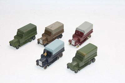 Lot 1092 - Dinky Toys No. 151B 6 Wheeled Army Wagon group...