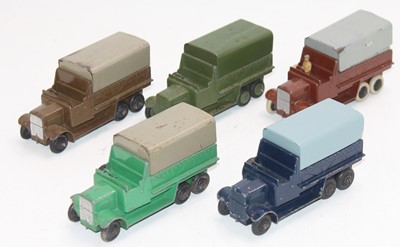 Lot 1093 - Dinky Toys No. 151B 6 Wheeled Army Wagon group...