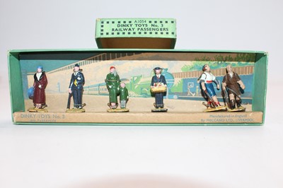 Lot 1098 - Dinky Toys No. 3 Railway Passengers comprising...